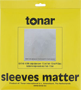 Внешние пакеты для LP Tonar Outer Sleeves 45 RPM 7" (50 шт.)