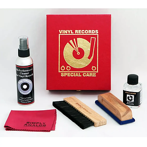 Набор для чистки винила Simply Analog Vinyl Record Cleaning Boxset De Luxe красный